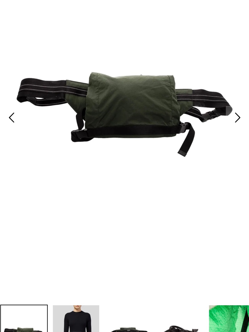 Bottega Venetta Men's Olive Green Crossbody Belt Bag
